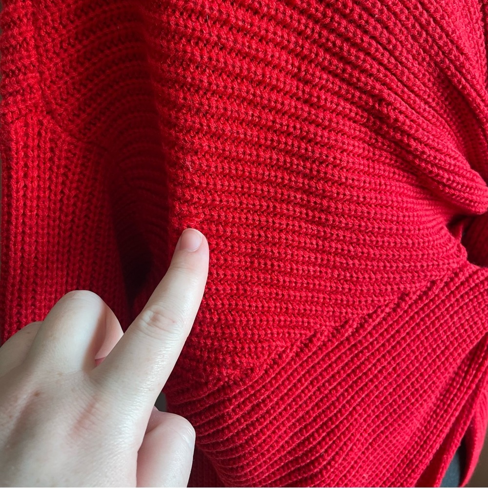 Majorelle Cross Twist Back Sweater Red XS - Picture 7 of 13